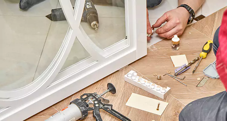 Interior Patio Door Casing Repair in Town 'n' Country, FL
